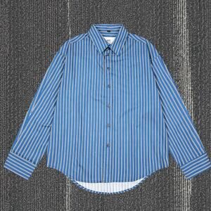 Ami Paris Blue Stripe Long Sleeve Shirt